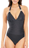 Thumbnail for your product : Figleaves Illusion Halter Firm Control Spot Swimsuit