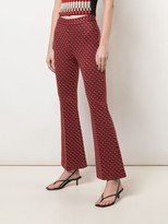 Thumbnail for your product : Rosetta Getty Pull-On Cropped Flare Trousers
