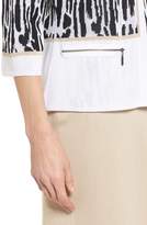 Thumbnail for your product : Ming Wang Three Quarter Sleeve Zip Pocket Jacket