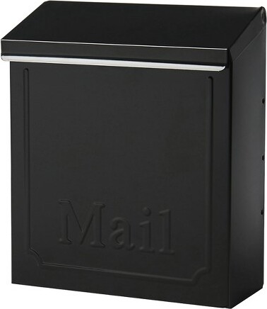 Gibraltar Mailboxes GibraltarMailboxesTownhouseClassicGalvanizedSteelWallMountBlackMailbox