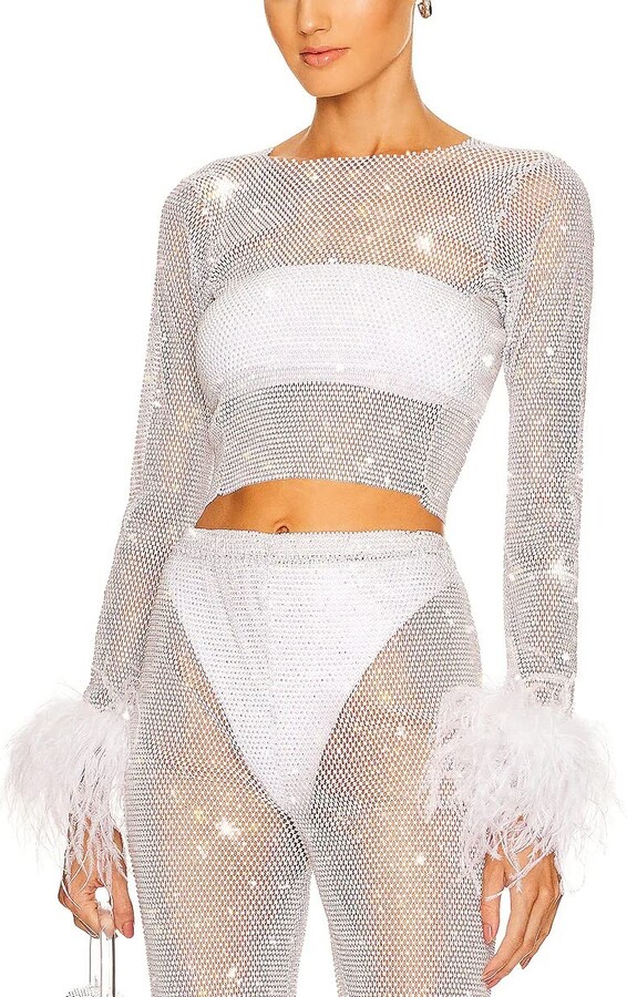 Feather Sleeve Top ShopStyle UK