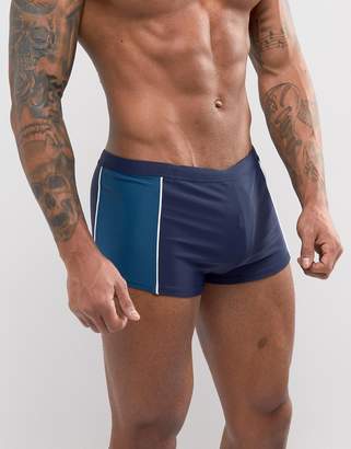 Esprit Hipster Swims Trunk In Navy With Contrast Panel