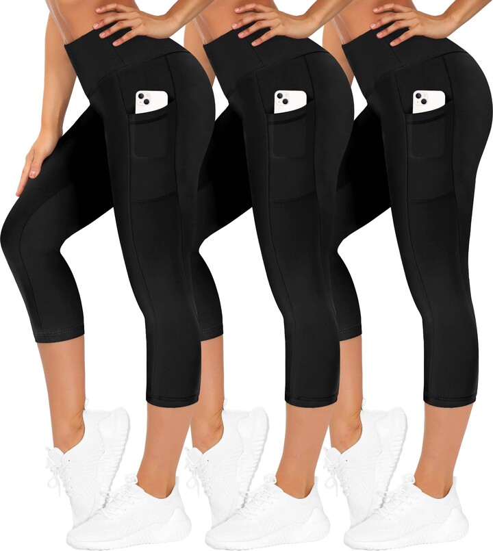 IUGA Capri Leggings with Pockets High Waist Cropped Trousers Yoga