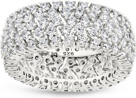 SHINE by Sterling Forever SHINEbySterlingSterlingSilverYvonneCZStackingRing