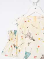 Thumbnail for your product : Elisabetta Franchi La Mia Bambina off-shoulder printed blouse