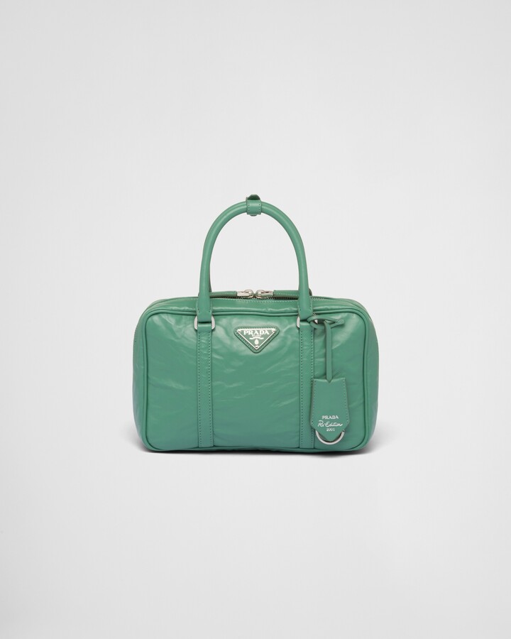 Prada Re-Edition 2005 Top Handle Boston Bag Tessuto with Saffiano Leather  Mini