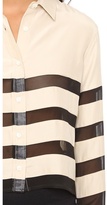 Thumbnail for your product : EACH x OTHER Striped Cropped Shirt