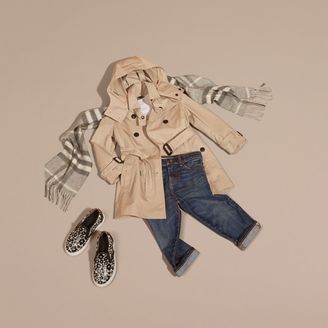 Burberry Hooded Cotton Trench Coat
