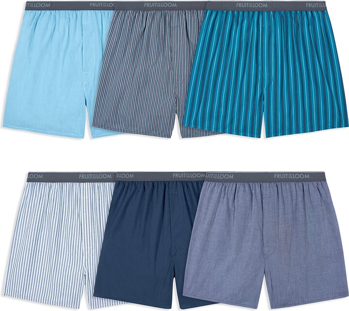 Fruit of the Loom Men's Tag-free (Knit & Woven) Boxer Shorts - ShopStyle