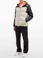 Thumbnail for your product : Moncler Latour Hooded Quilted Down Jacket - Beige Navy