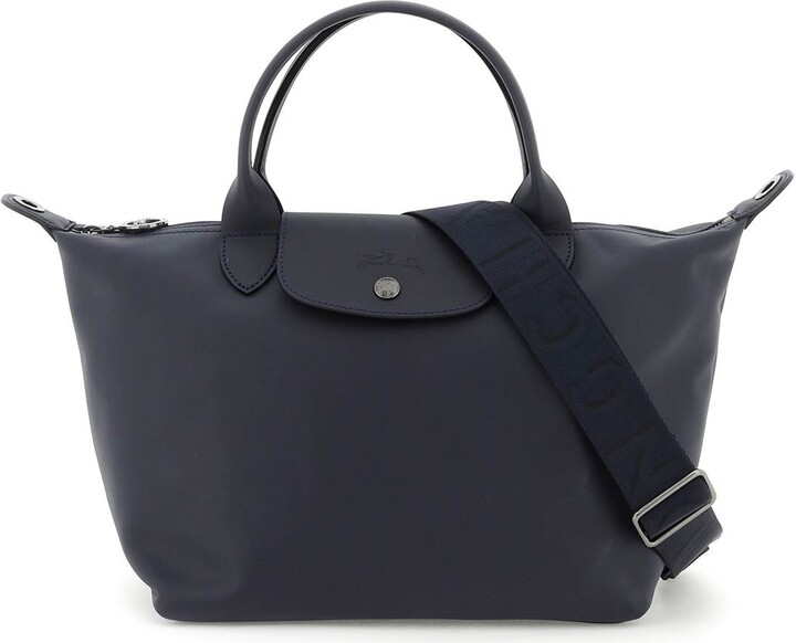 Longchamp x André Saraiva – Le Pliage André Shoulder Bag Blue