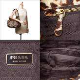 Thumbnail for your product : Prada Pre-Loved Brown Leopard Print Pony Hair Shoulder Bag Italy