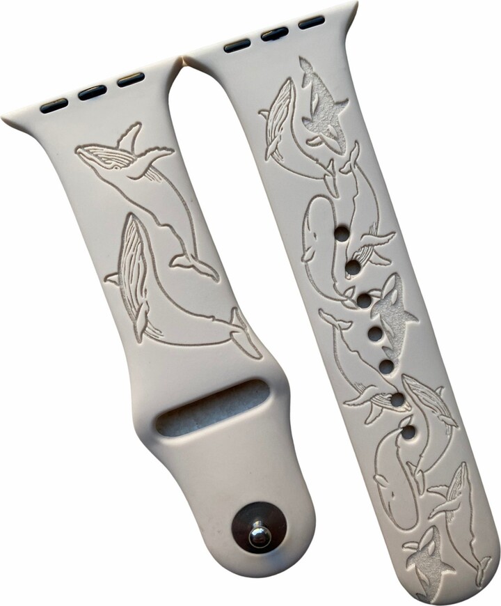 Whales Watchband | Smart Watch Iwatch Whale Laser Engraved Band Humpbacks Watchband