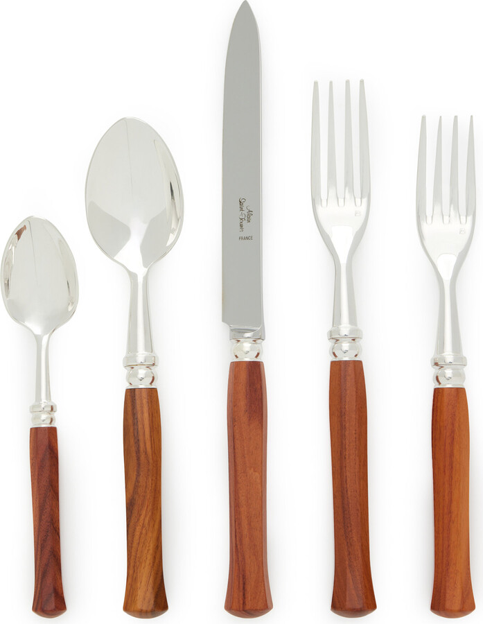 Alain Saint-Joanis of-Five Riviera Rosewood Silver-Plated SilverwareSaint-Joanis
