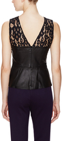 Thumbnail for your product : Trina Turk Clea Lace Yoke Leather Top
