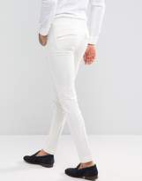 Thumbnail for your product : ASOS Wedding Super Skinny Suit Pants In Ecru