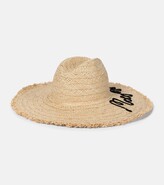 Thumbnail for your product : Miu Miu Embroidered raffia hat