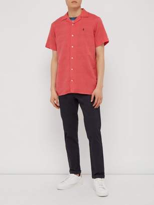 Polo Ralph Lauren Logo-embroidered Linen-blend Shirt - Mens - Red