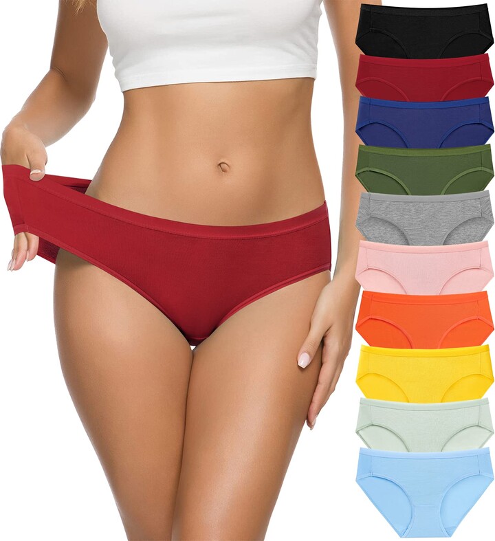 LEVAO 10 Pack Seamless Underwear for Women-No Show Cheeky Bikini  Panties-Breathable Silk Touch Briefs-No Panty Line Underwear