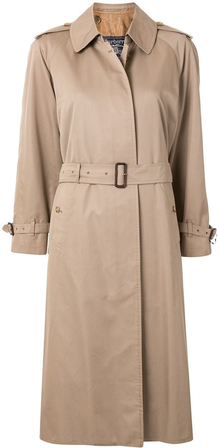 Burberry Pre Owned Concealed Fastening Trench Coat - ShopStyle