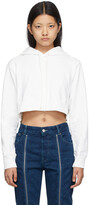 Thumbnail for your product : MM6 MAISON MARGIELA Off-White Cropped Hoodie