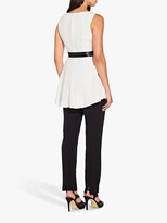 Thumbnail for your product : Adrianna Papell Lace Peplum Top, Ivory/Black