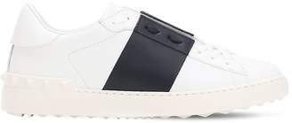 Open Color Block Leather Sneakers