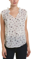 Thumbnail for your product : Rebecca Taylor Printed Silk Top