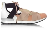 Vionnet White Leather and Multicolor Elastic Bands Sneakers