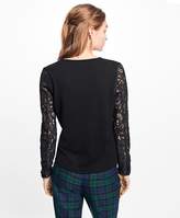 Thumbnail for your product : Brooks Brothers Merino Wool Mixed-Media Crewneck Sweater