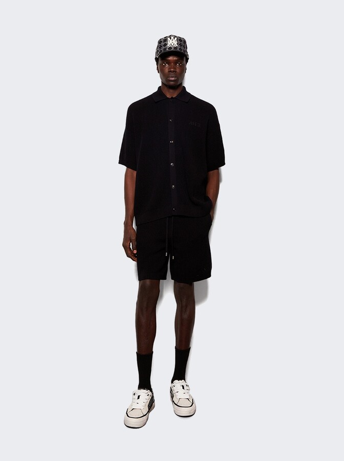 Amiri Crochet Mesh Short Black