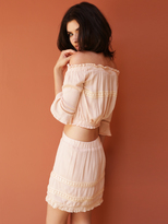 Thumbnail for your product : West Coast Wardrobe Desert Nights Woven Top and Skirt Set in Natural