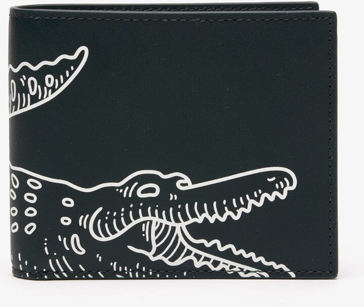 Lacoste Men's Monogram Print Small Zip Wallet