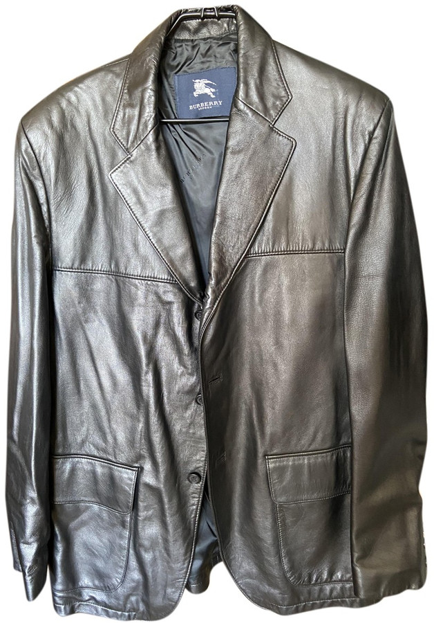 mens burberry leather jacket