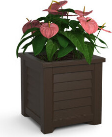 Mayne Inc. Lakeland Square Resin Planter with Water Reservoir