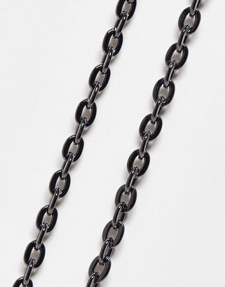 Topman neck chain in silver with coin detail