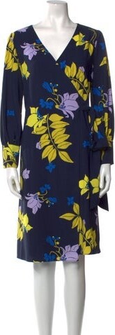 Halogen Floral Print Knee-Length Dress