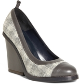 Thumbnail for your product : Brooks Brothers Stacked Heel Pumps