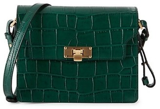 Marge Sherwood Brick Croc-Embossed Leather Shoulder Bag on SALE
