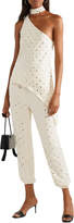 Thumbnail for your product : HANEY Bowie One-shoulder Crystal-embellished Hammered-silk Top