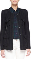 Thumbnail for your product : Etoile Isabel Marant Joff Striped Wool Twill Jacket, Dark Green