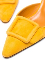 Thumbnail for your product : Manolo Blahnik yellow Maysale 50 suede mules