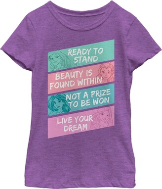 Disney Girl's Princess Motto Child T-Shirt