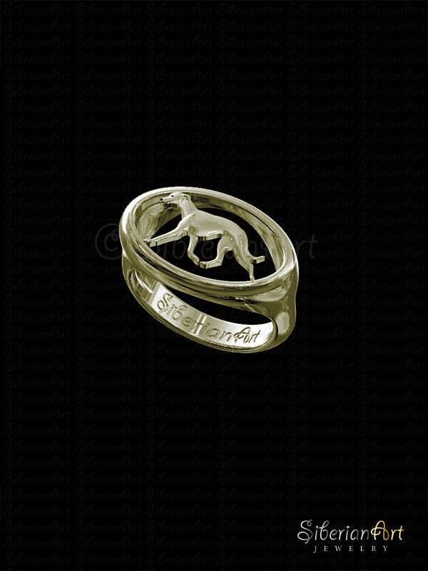 Etsy 14K Yellow Gold Whippet Ring