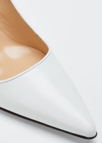 Thumbnail for your product : Manolo Blahnik Newcio Leather Pointed Pumps