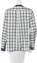 Thumbnail for your product : Derek Lam Silk Houndstooth Top