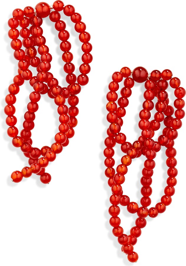 COMPLETEDWORKS Beaded Agate Drop Earrings