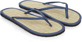 Thumbnail for your product : Monsoon Plain Denim Seagrass Flip Flops