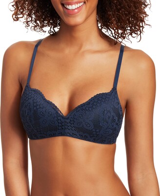 Maidenform Pure Comfort Lace Bra Push-Up Wireless Demi Bra with Shaping  Frame Convertible Bra for Everyday Comfort - ShopStyle