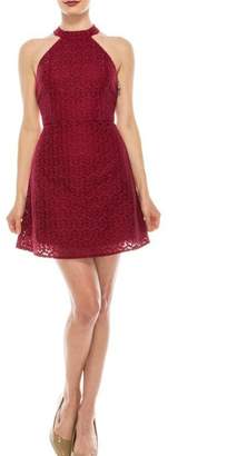 Pink Stitch Magenta Strappy Dress